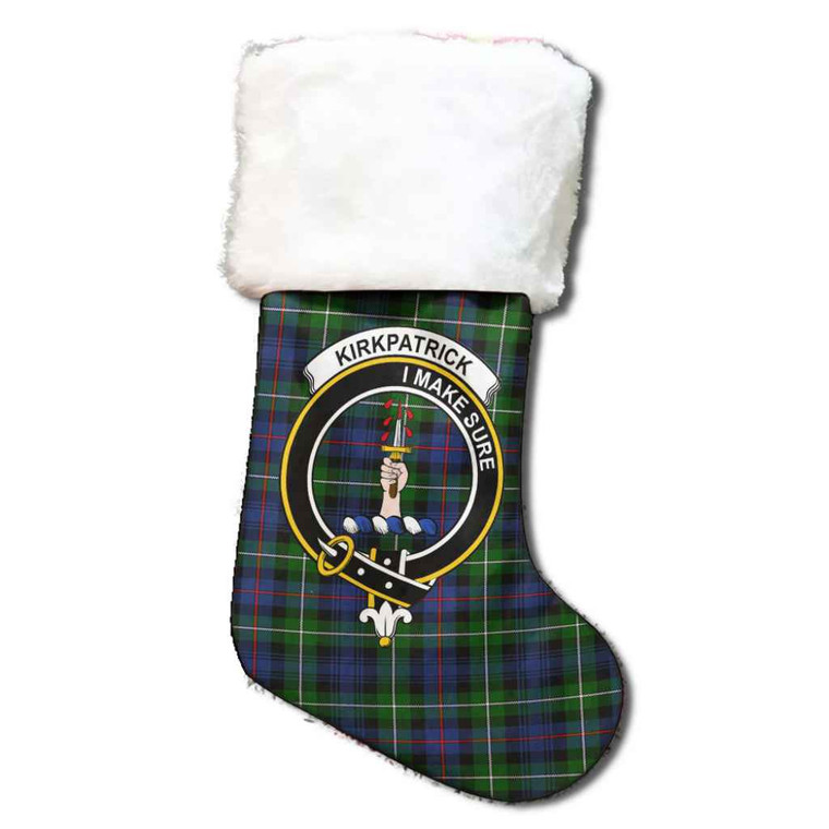 Scottish Kirkpatrick Clan Crest Tartan Christmas Stocking Tartan Plaid 1