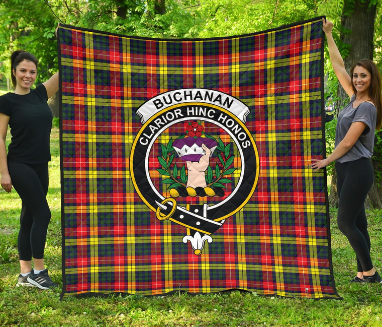 Scottish Buchanan Modern Clan Crest Tartan Quilt Tartan Plaid 1