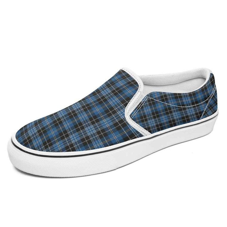 Scottish Clergy Blue Clan Tartan Slip-On Shoes Tartan Plaid 1