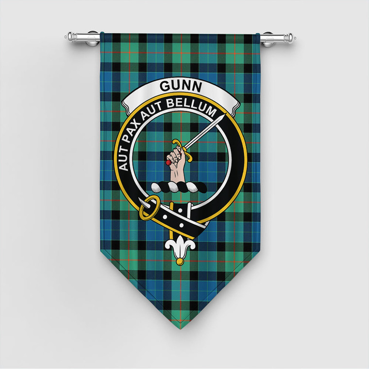 Scottish Gunn Ancient Clan Tartan Gonfalon