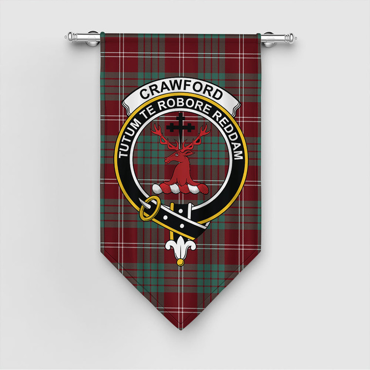 Scottish Crawford Modern Clan Tartan Gonfalon