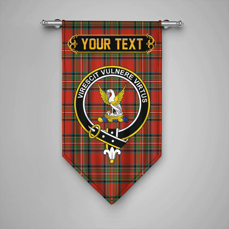 Scottish Stewart Royal (Royal Stewart) Ancient Clan Crest Tartan Gonfalon Custom Personalized Tartan Plaid