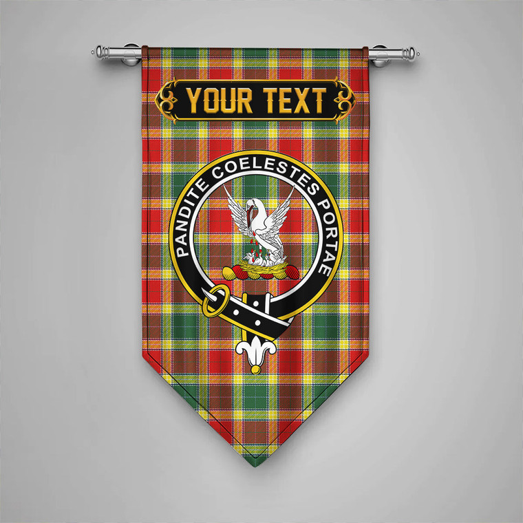 Scottish Gibson (Gibbs) Modern Clan Crest Tartan Gonfalon Custom Personalized Tartan Plaid