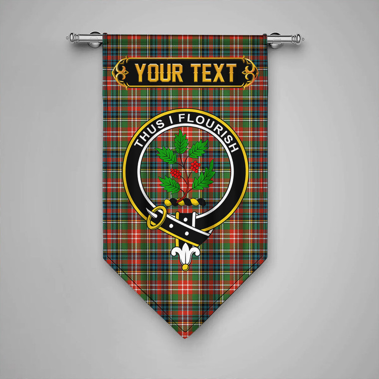 Scottish Christie Ancient Clan Crest Tartan Gonfalon Custom Personalized Tartan Plaid