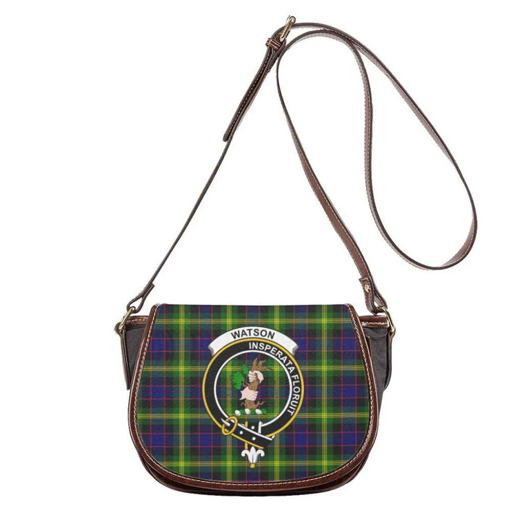 Scottish Watson Clan Crest Tartan Saddle Bag Tartan Plaid 1