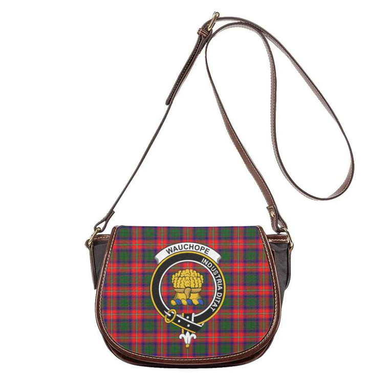 Scottish Wauchope (or Waugh) Clan Crest Tartan Saddle Bag Tartan Plaid 1
