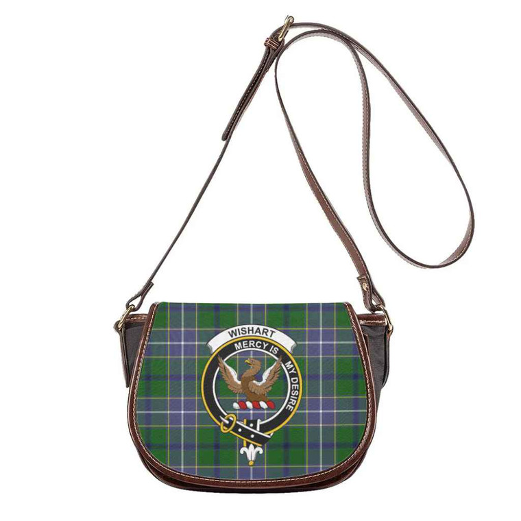 Scottish Wishart Clan Crest Tartan Saddle Bag Tartan Plaid 1