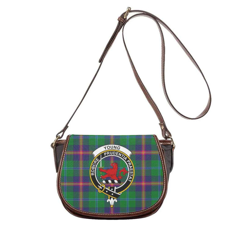 Scottish Young Clan Crest Tartan Saddle Bag Tartan Plaid 1
