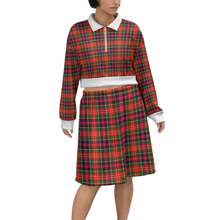 Scottish Christie Clan Tartan Cropped And Skirt Set Tartan Plaid 1