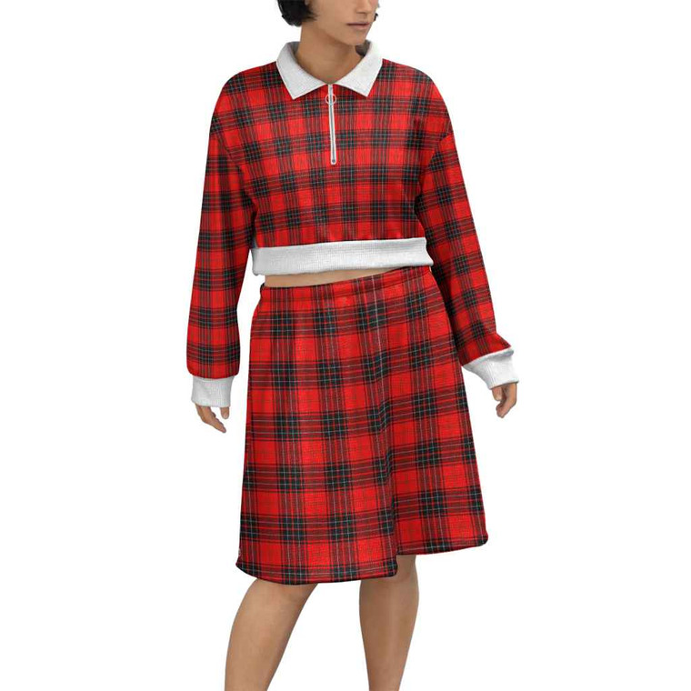 Scottish Wemyss Modern Clan Tartan Cropped And Skirt Set Tartan Plaid 1