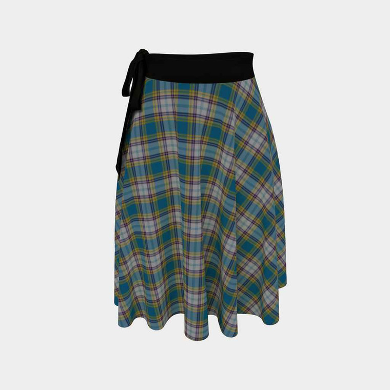 Scottish Dunn Clan Tartan Wrap Skirt Front Tartan Plaid