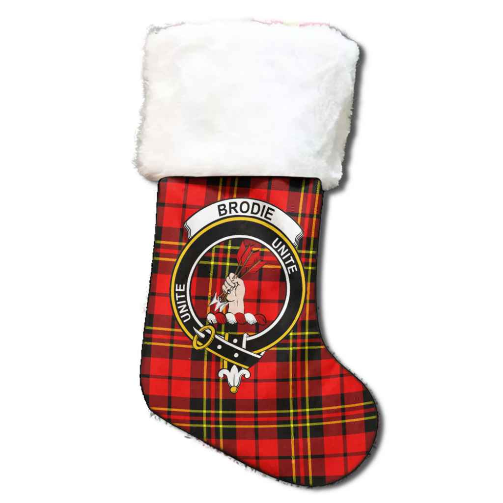 Scottish Brodie Clan Crest Tartan Christmas Stocking