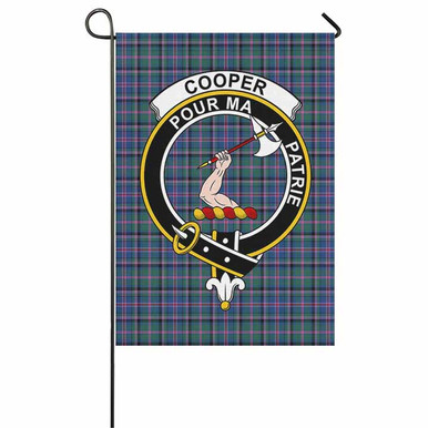Scottish Cooper Clan Crest Tartan Garden Flag