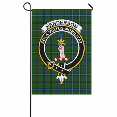 Scottish Henderson Clan Crest Tartan Garden Flag