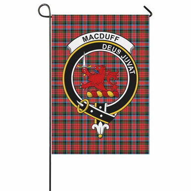 Scottish MacDuff Clan Crest Tartan Garden Flag
