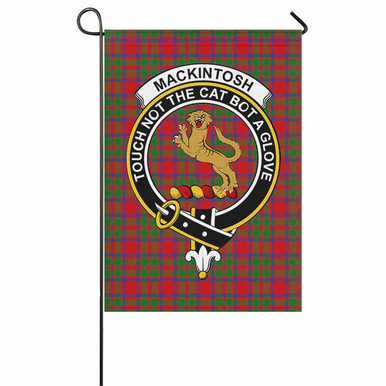 Scottish MacKintosh Clan Crest Tartan Garden Flag