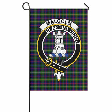 Scottish Malcolm (or MacCallum) Clan Crest Tartan Garden Flag