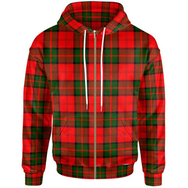 Scottish Dunbar Modern Clan Tartan Zip-Up Hoodie