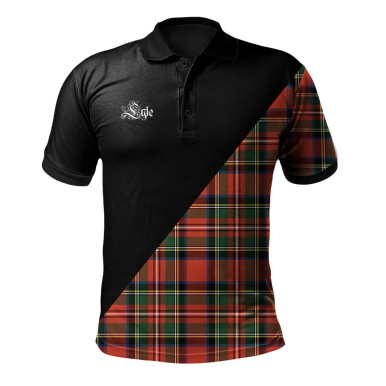 Scottish Lyle Clan Crest Tartan Polo Shirt - Military Logo