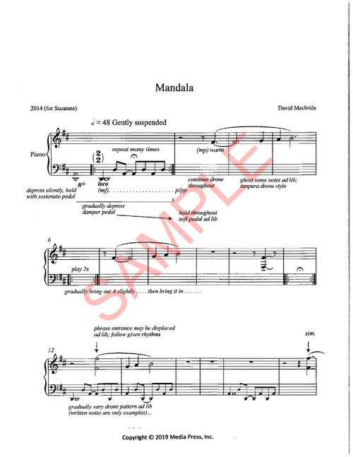 Macbride, David- Mandala, for solo piano (Digital Download)