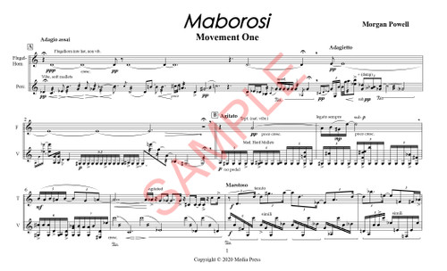 Powell, Morgan- Maborosi, for flugelhorn/trumpet and percussion (Digital Download)