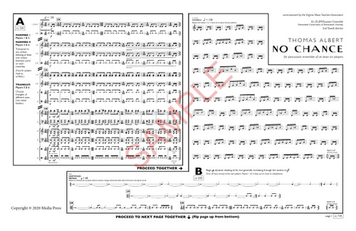 Albert, Thomas- No Chance, for percussion ensemble of at least six players (Digital Download)