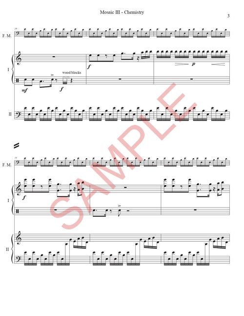 Hubbell, Nicholas - Mosaic III - Chemistry for two percussionists and fixed media (Digital Download)