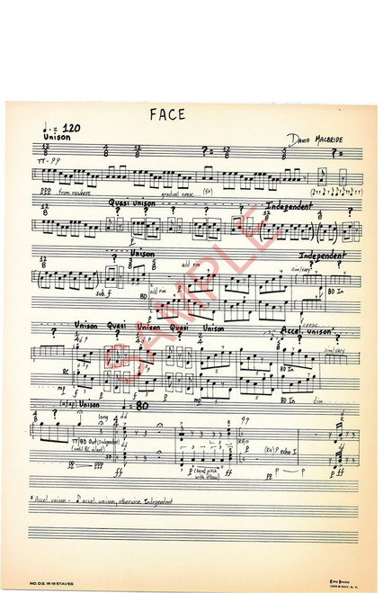 Macbride, David - Face for drum set duet (Digital Download)