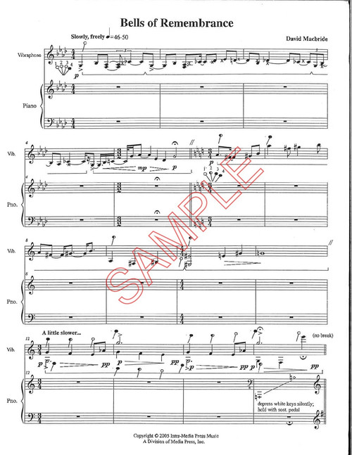 Macbride, David- Bells of Remembrance,  for glockenspiel, vibes, and piano (Digital Download)