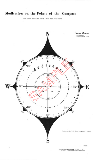 Oliveros, Pauline- Meditation on the Points of the Compass, for choir and percussion (Digital Download)