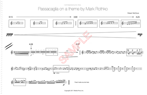 McClure, Robert- Passacaglia on a theme by Mark Rothko, for solo steel pan and fixed media