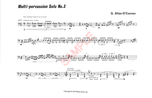 O'Connor, G. Allan- Multi-Percussion Solo No. 3, for solo percussion