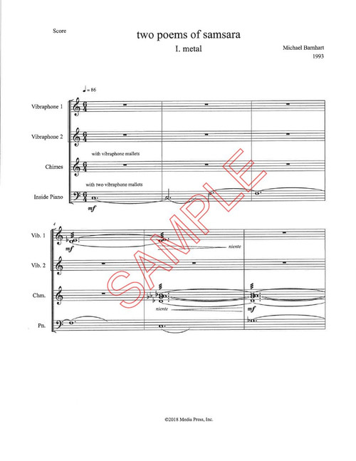 Barnhart, Michael- two poems of samsara, for percussion quartet (Digital Download)