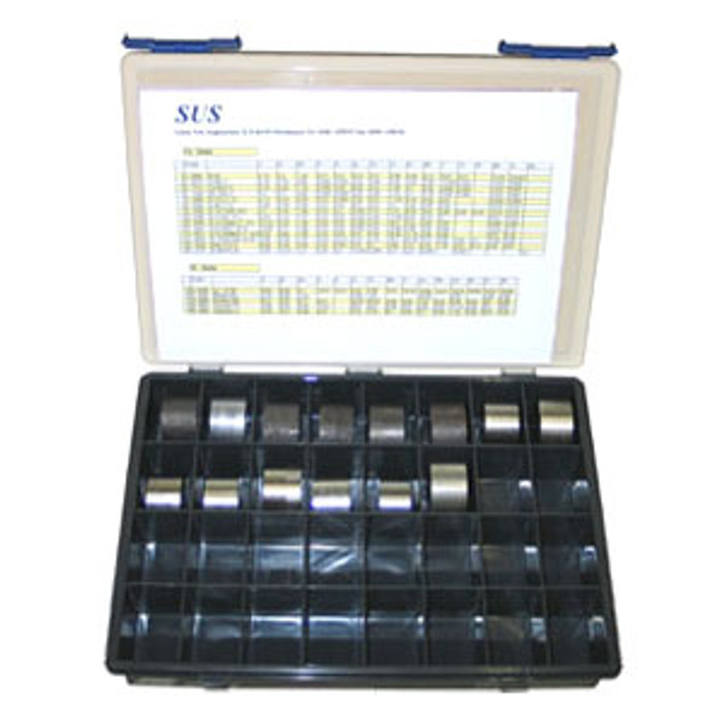 Sample set low and high alloy steel, 14 samples incl. show case