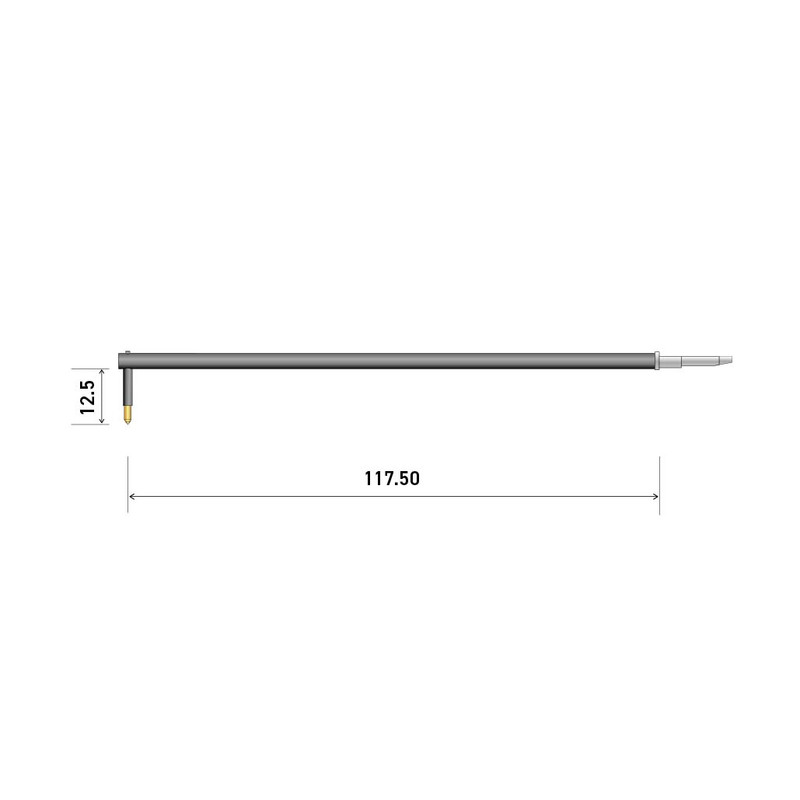 120mm 90° 2um Shank Stylus