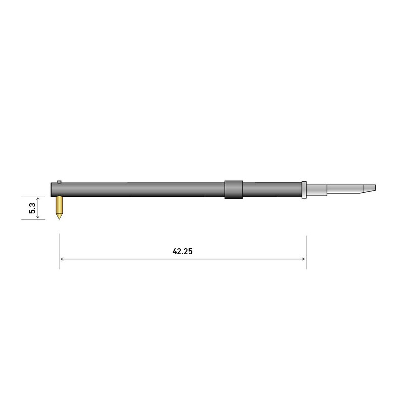 60mm 90° 2um x 5.3mm Shank Clr PGI Stylus Arm