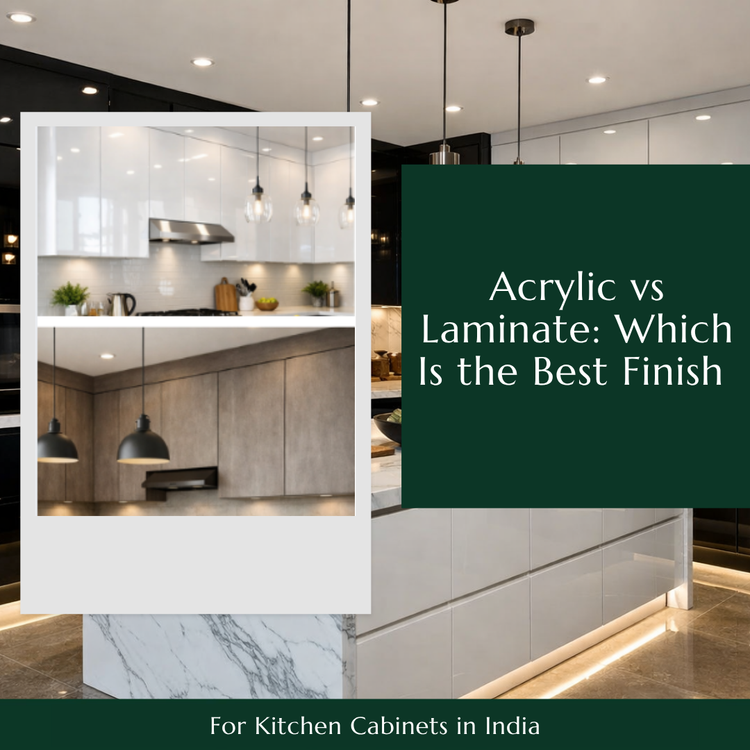 Acrylic vs Laminate: Which Is the Best Finish for Kitchen Cabinets in India