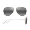 HAU OLI Polarized Aviator Sunglasses in Light Gold