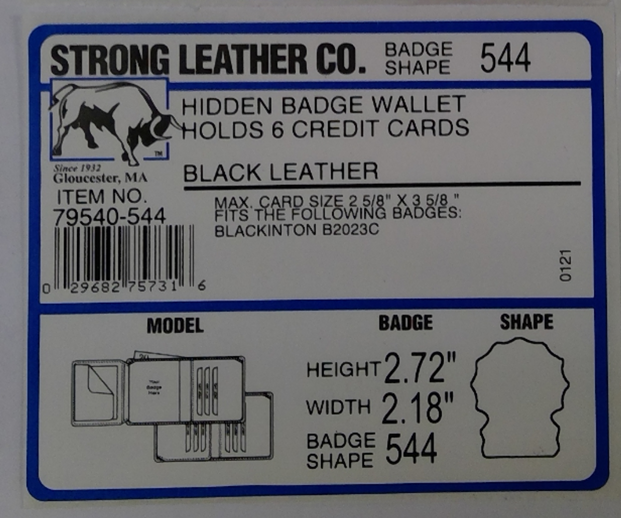Tri-fold Hidden Badge Wallet in Leather