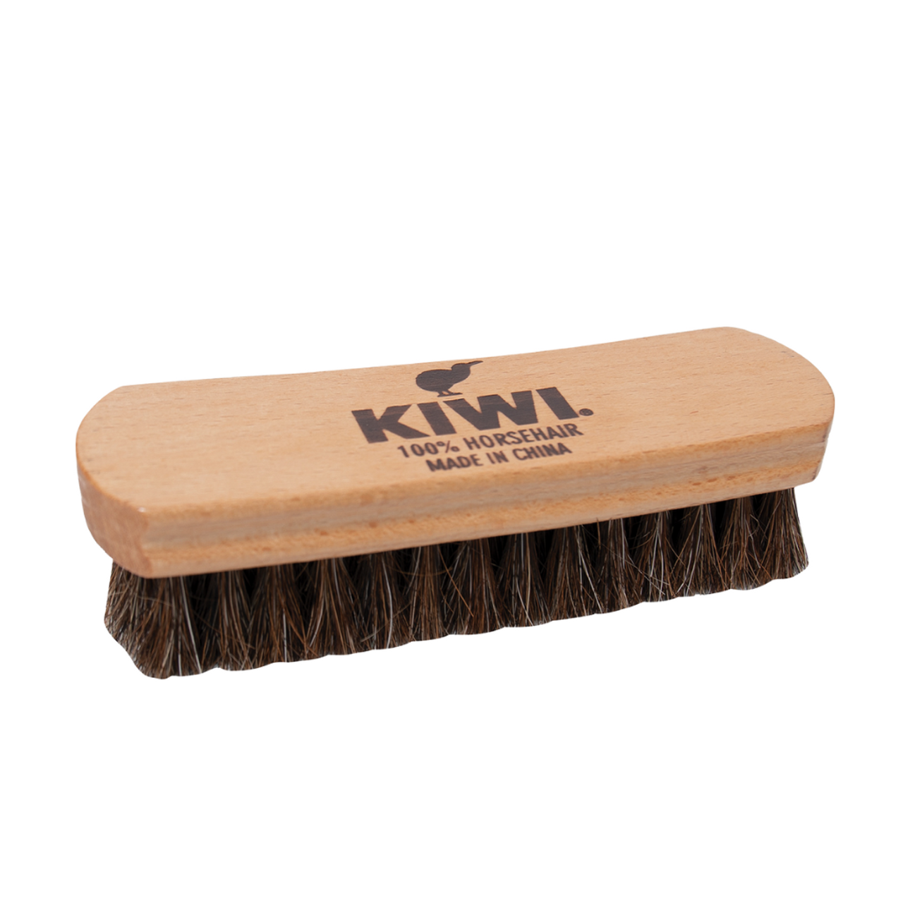 KIWI 5.5 Shoe & Boot SHINE BRUSH 100% Horsehair Brown Bristles W/ Solid  Wood Handle Shining Buffing Buff Polish Leather 5 1/2 Long 19400 