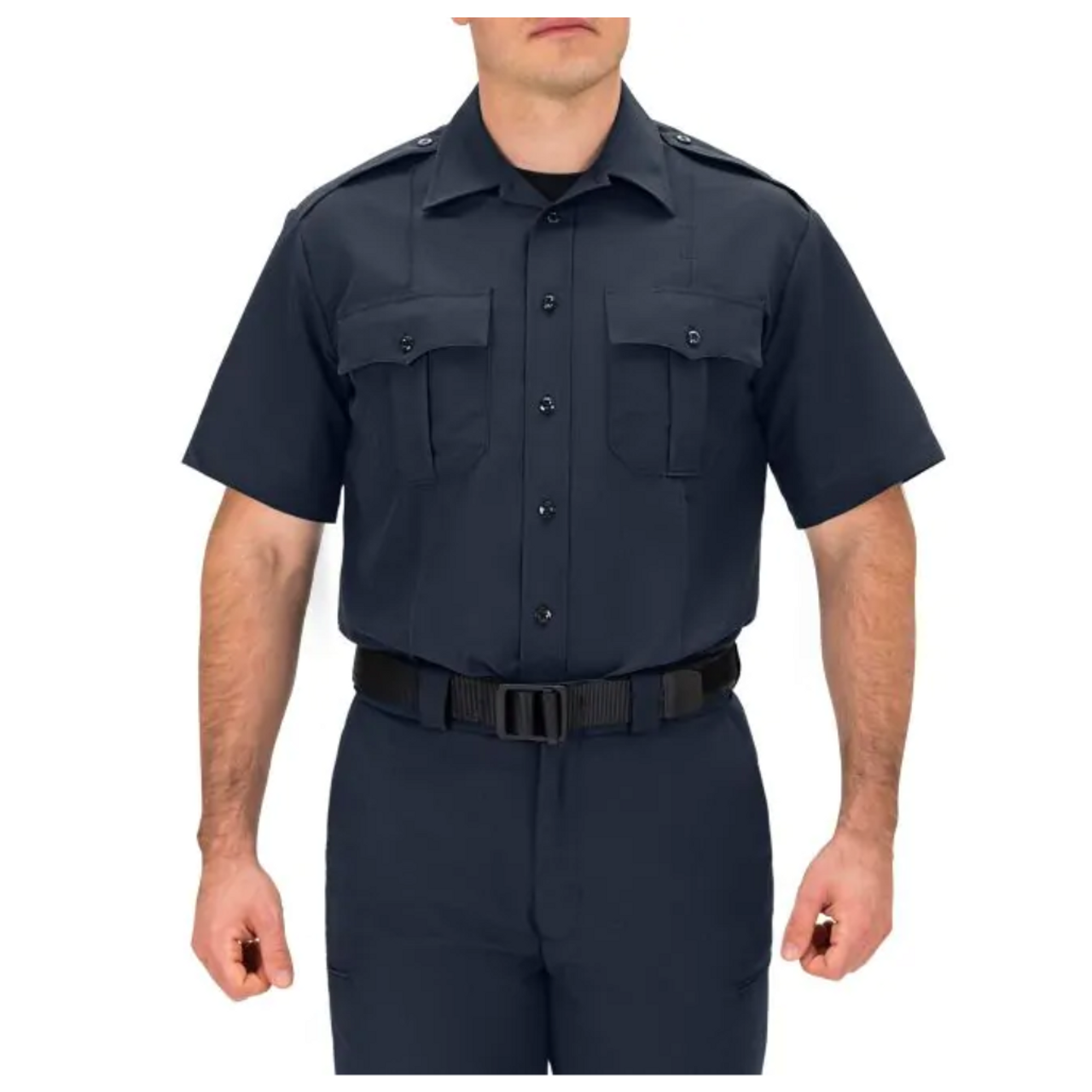 Short Sleeve Zippered Polyester Shirt