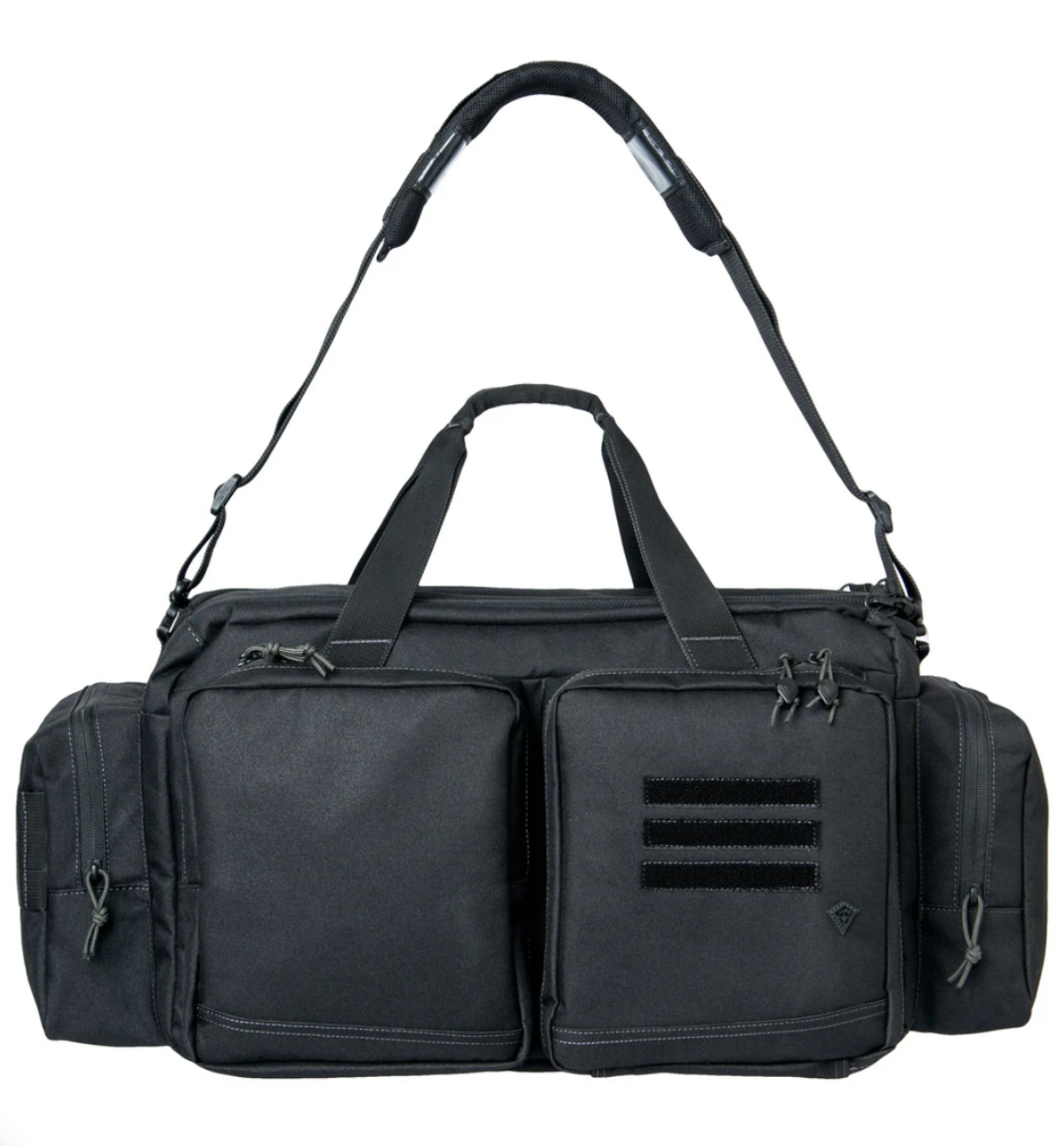 Carry your pistols and ammunition safely and securely in First Tactical’s Recoil Range Bag. Designed with tough 600D polyester and closed foam padding to keep your reserve organized while on the go. Specialized internal pockets and compartments suit all your storage needs in this first class tactical bag.