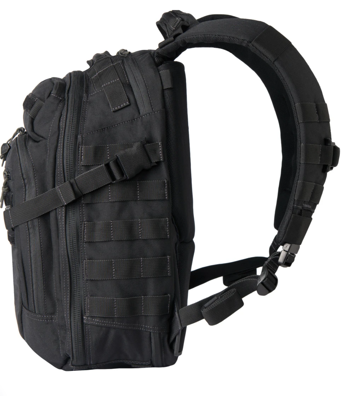 Dual density shoulder straps, double layered bottom, internal hook/loop mounting system, and a reliable external web platform compatible with MOLLE/PALS set this tactical pack apart from others in strength, function, and comfort. With ample space for your essential gear, superior organizational features, and featuring First Tactical’s new Hook & Hang Thru™ System, the Specialist 0.5-Day backpack is the best choice for quick trips or EDC.