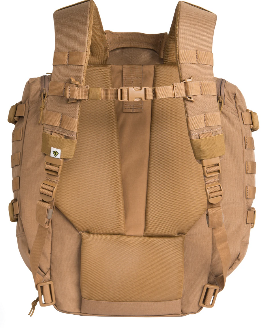 Dual density shoulder straps, double layered bottom, internal hook/loop mounting platform, and a fully functional hook/loop web platform compatible with MOLLE/PALS set this tactical pack apart from others in strength, reliability, and comfort for the wearer. With ample space for all of your gear, and featuring First Tactical’s new Hook & Hang Thru™ System, the Specialist 3-Day is the ideal backpack for longer missions.