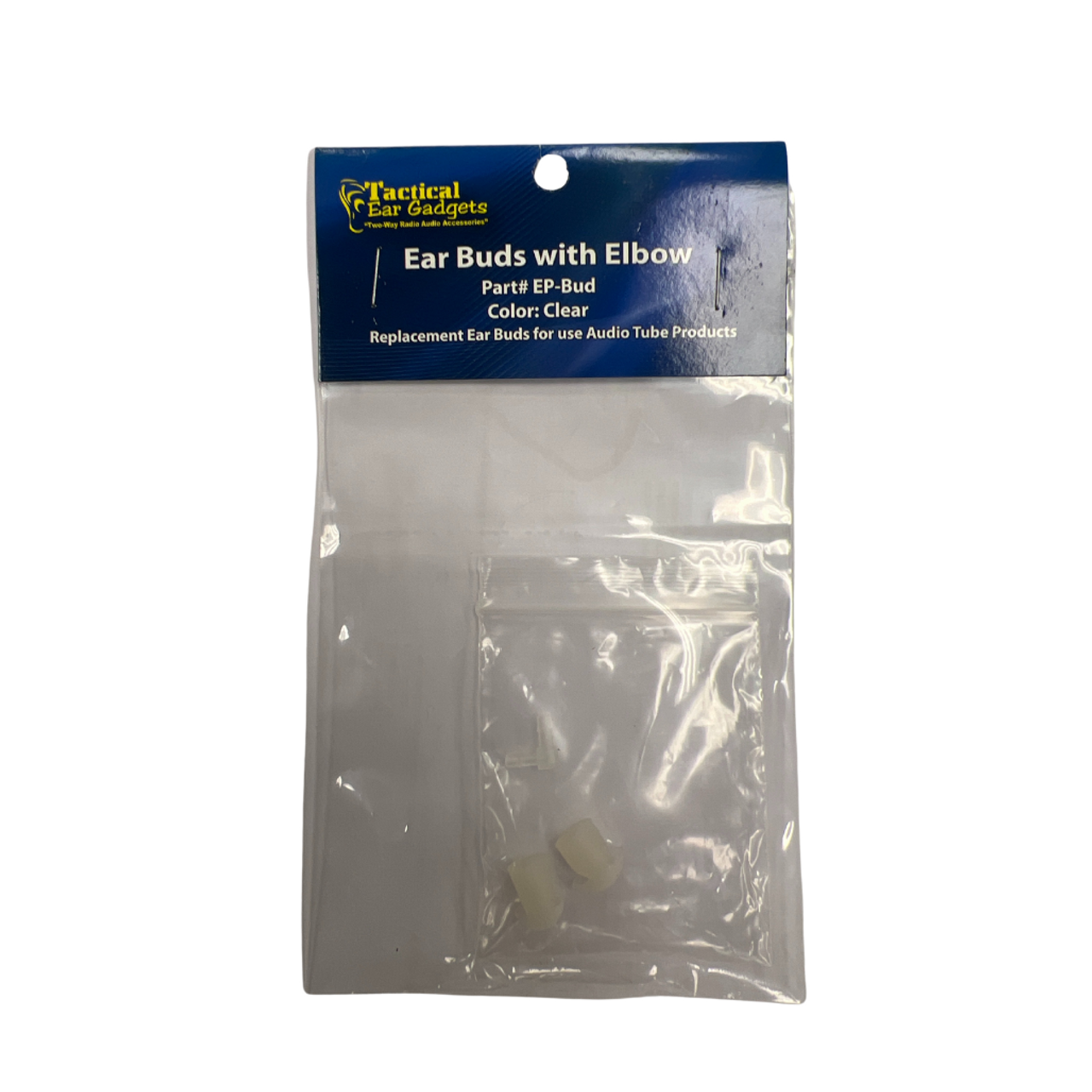 Ear Buds with Elbow in Clear