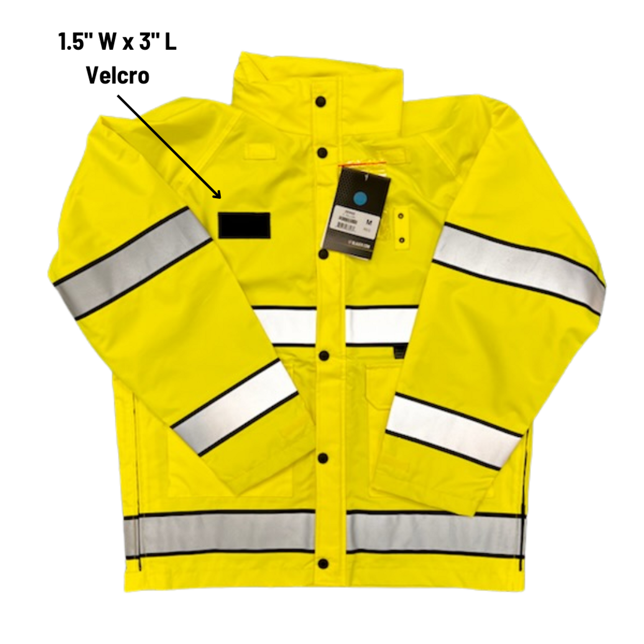 Hi-Vis All-Season B.DRY Jacket w/ Velcro | POLICE Logo