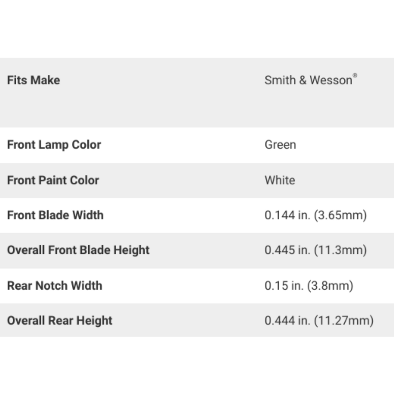 Suppressor/Optic Height Sights - Smith & Wesson M&P / M&P 2.0