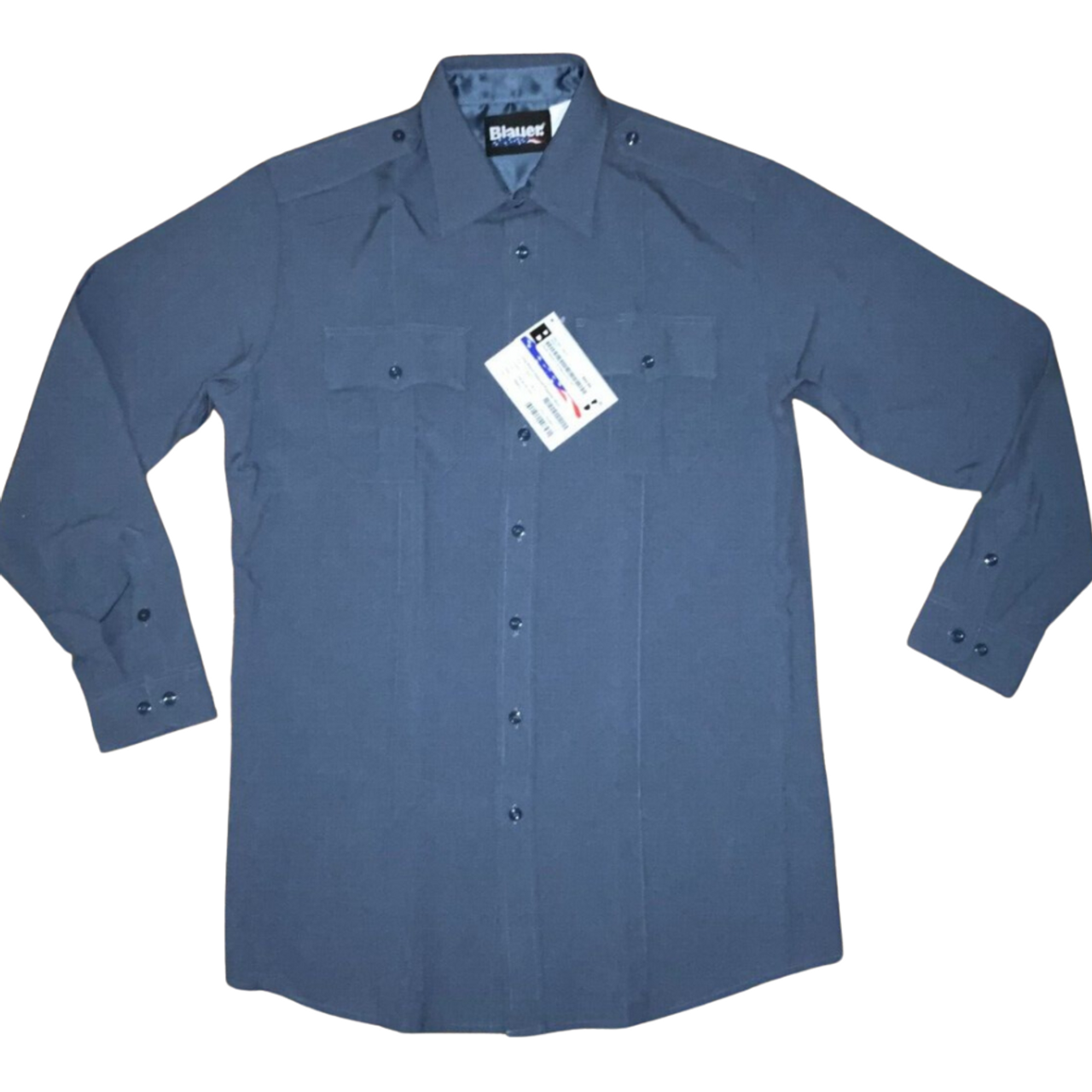 Long Sleeve Zippered Polyester Shirt | French Blue