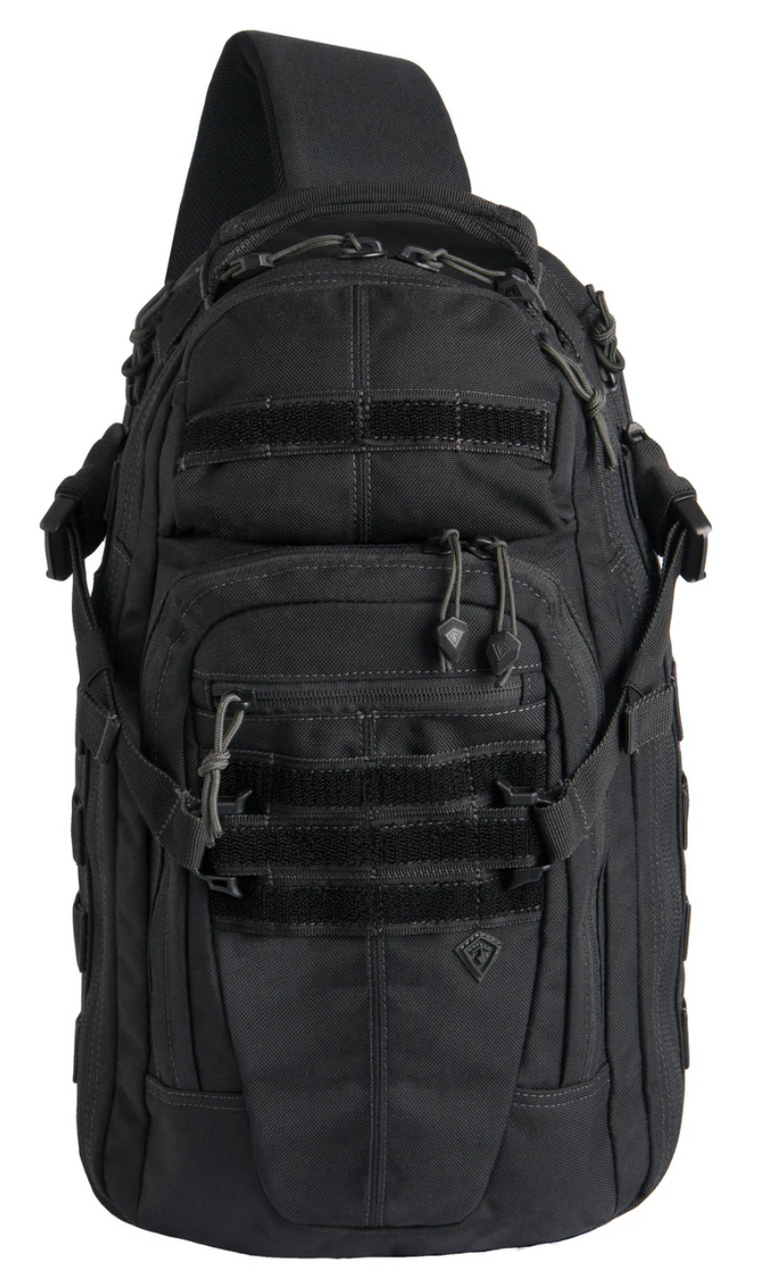 First Tactical’s Crosshatch Sling Pack is ergonomic and comfortable for balanced left or right cross-body carrying. Constructed with 1000D tough nylon, repositionable compression straps, and hook/look interior organization, this will quickly become your favorite sling pack.