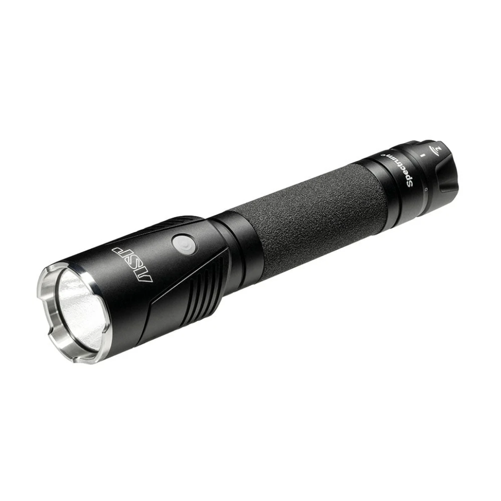 asp dual fuel tungsten rechargeable flashlight 18650 DF LED 430 Lm twice to activate the user Spectrum-C | Red, Blue, UV